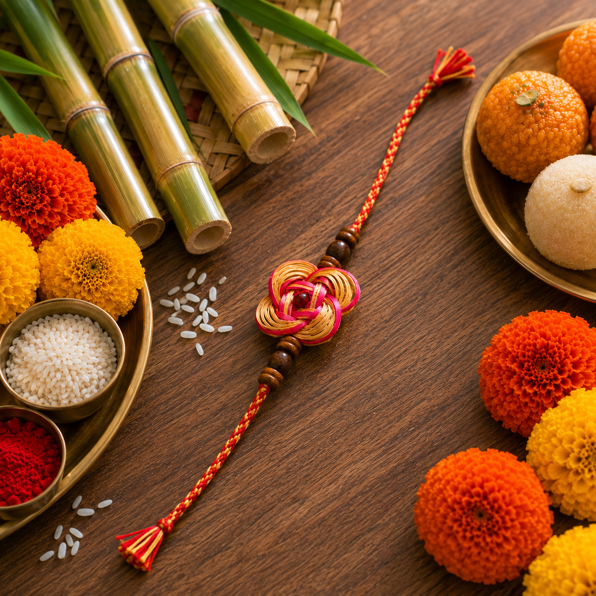 Plantable Seed Rakhi | Eco-Friendly Bamboo Rakhi with Seeds | Handmade by Tribal Women | Grow a Plant After Raksha Bandhan