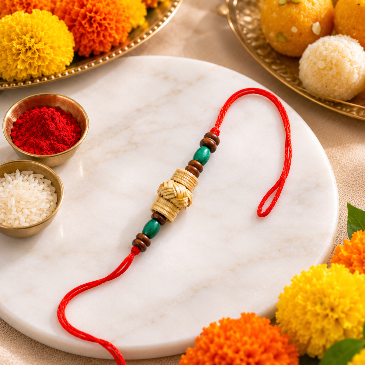 Plantable Seed Rakhi | Eco-Friendly Bamboo Rakhi with Seeds | Handmade by Tribal Women | Grow a Plant After Raksha Bandhan