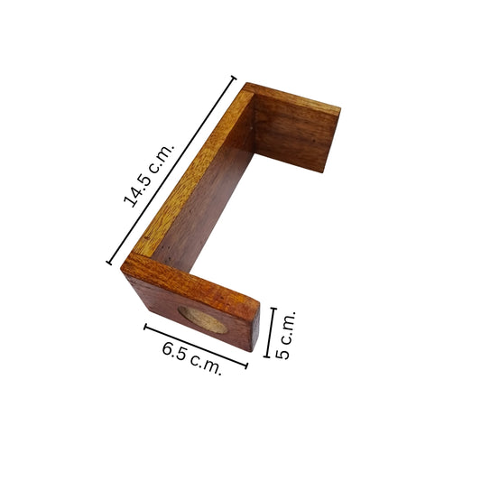 Tall Wooden Test Tube Planter | Sleek Rectangle Desk Planter & Propagation Station (1 Glass Tube)